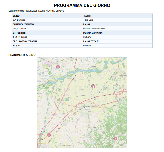 Giro corto prima dell'inserimento di un intervento spot